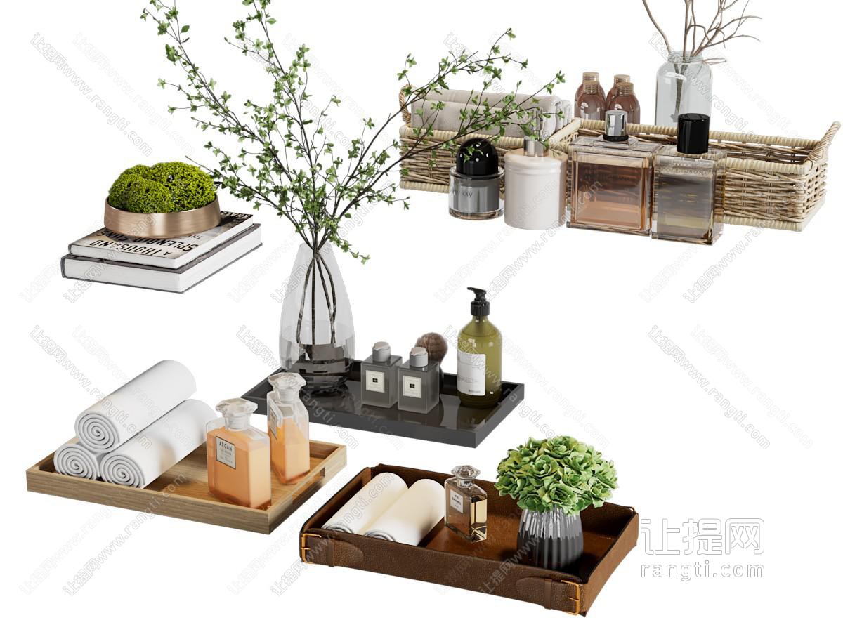 现代收纳筐 洗护用品 卫浴小件