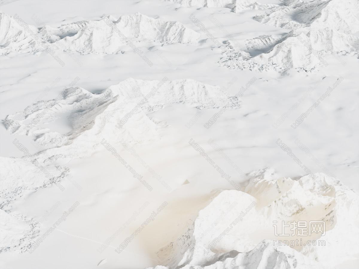 现代雪地 地形 山形