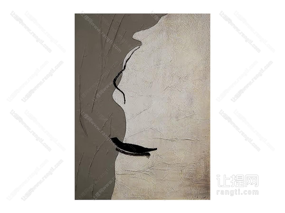 现代装饰挂画 肌理画