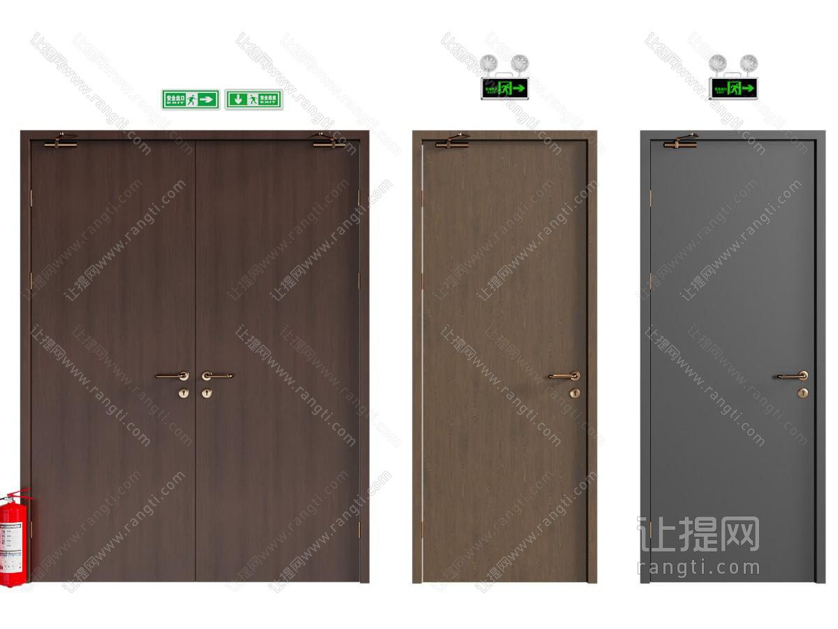 现代双扇 单扇防火门 安全出口 消防设施