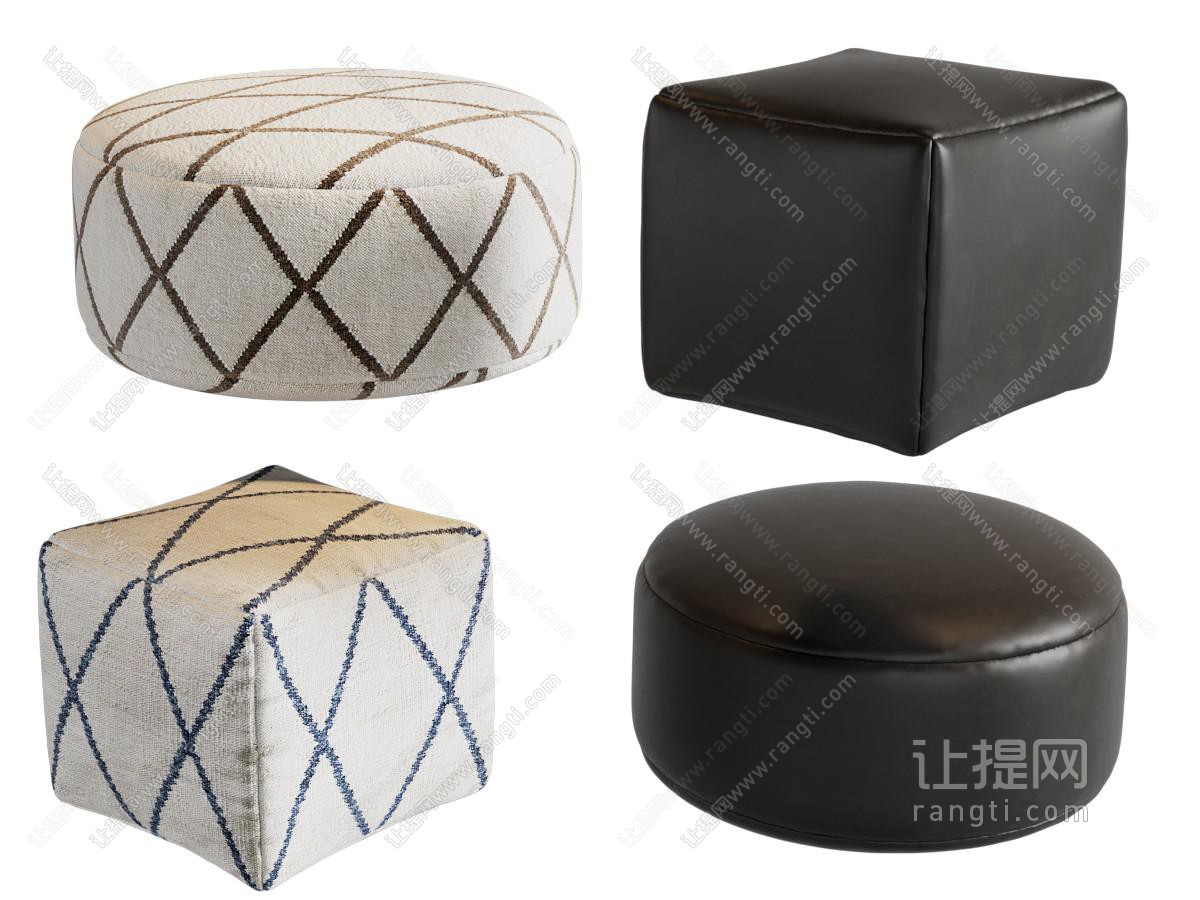 现代圆形 方形坐墩 沙发凳子 脚踏