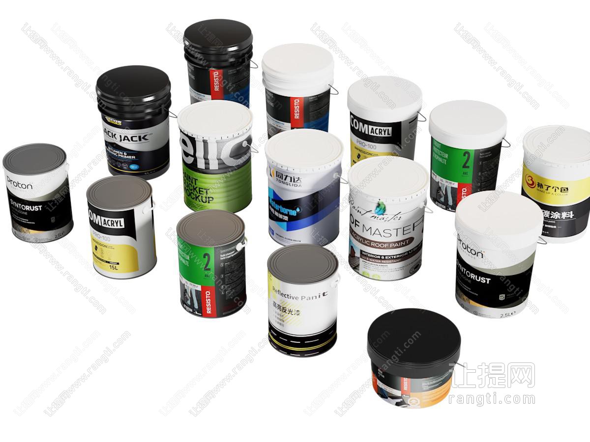 现代颜料 油漆桶 油漆 生活用品