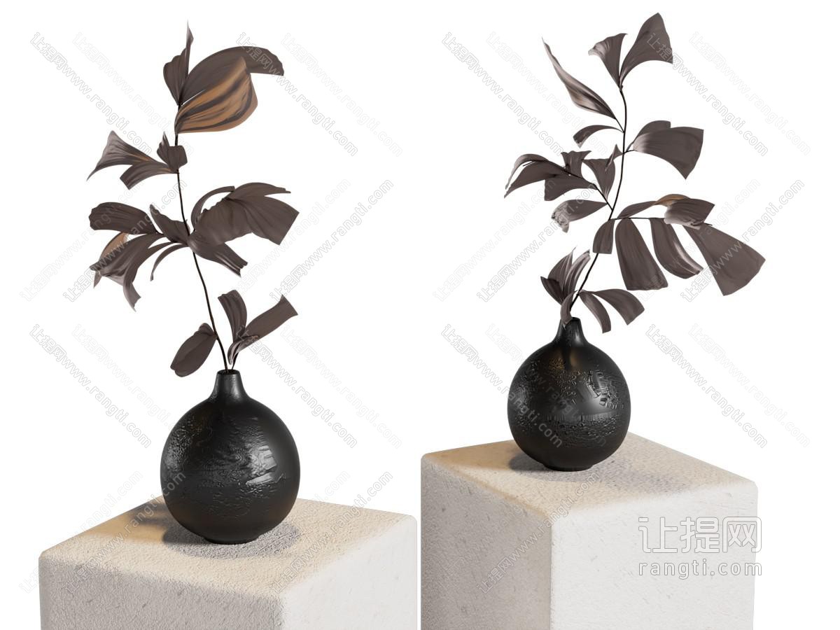 现代花瓶花卉 摆件组合