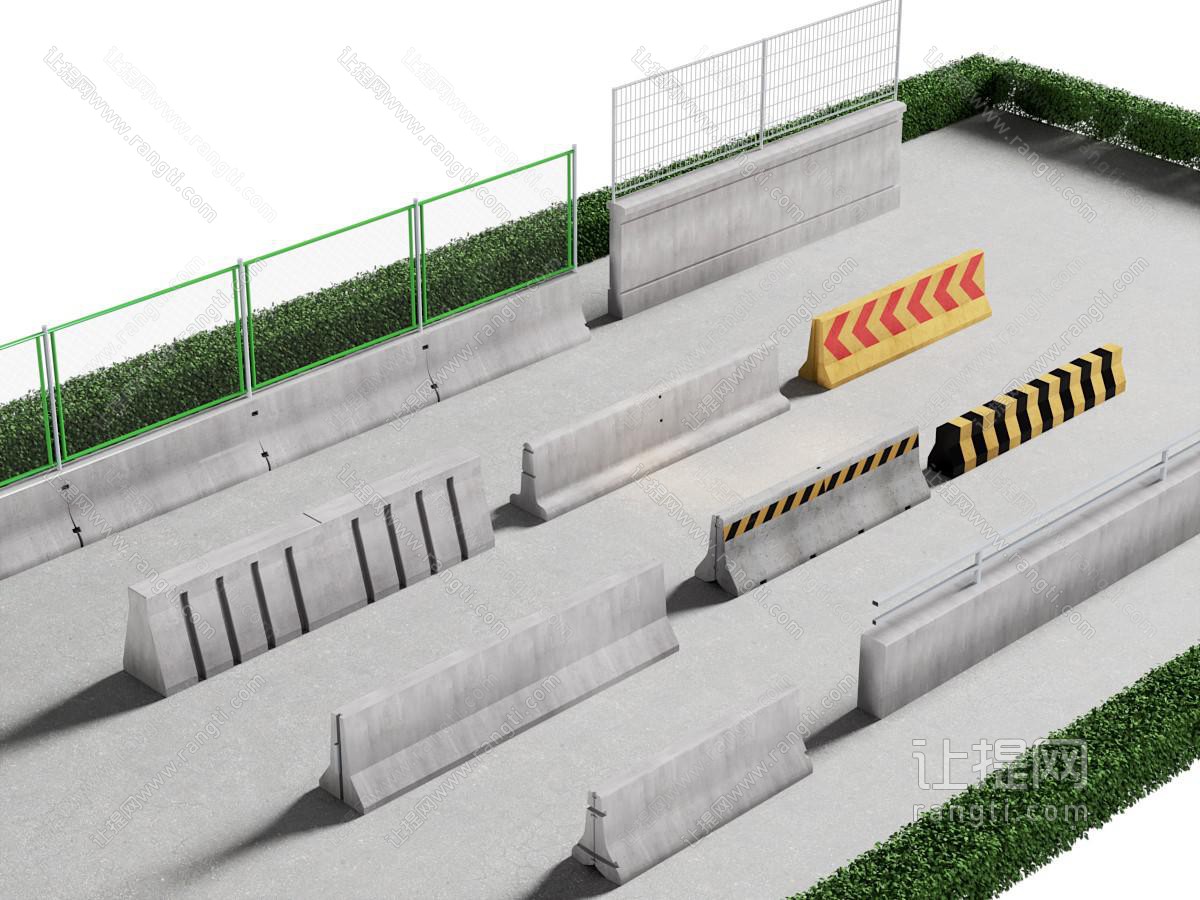 现代道路护栏 混凝土护栏 隔离墩
