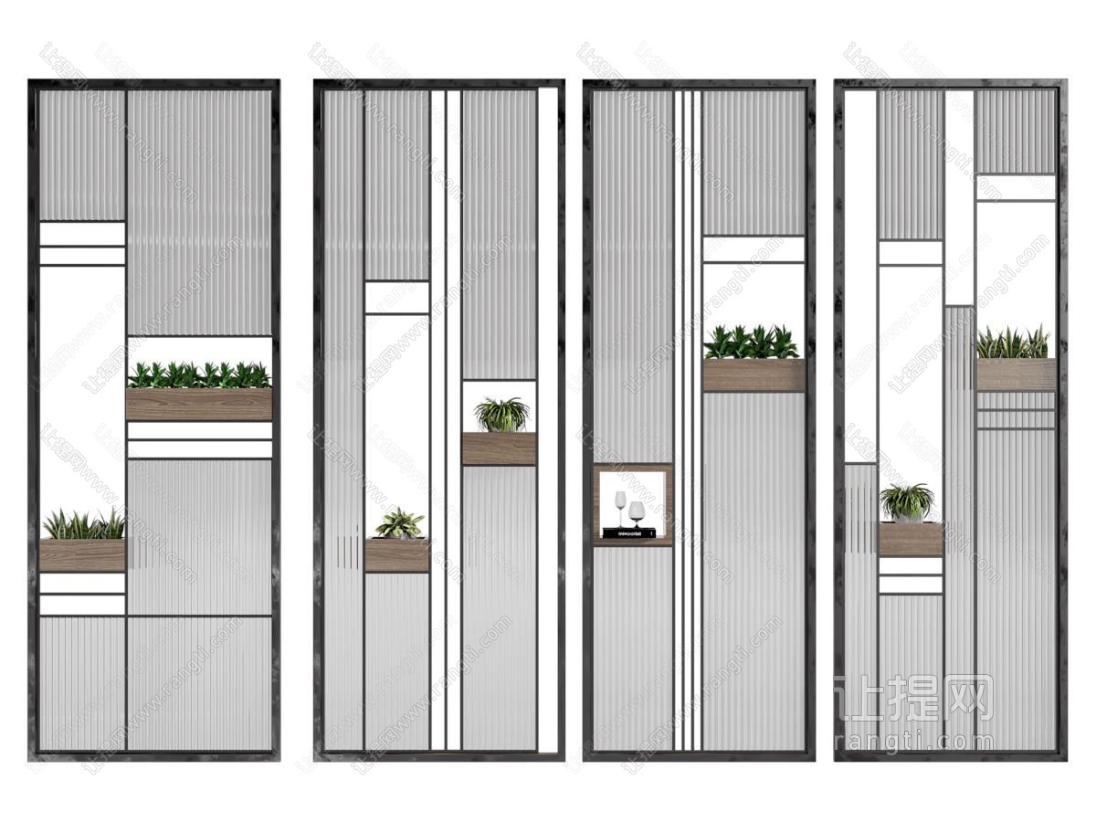 工业风loft玻璃景观隔断