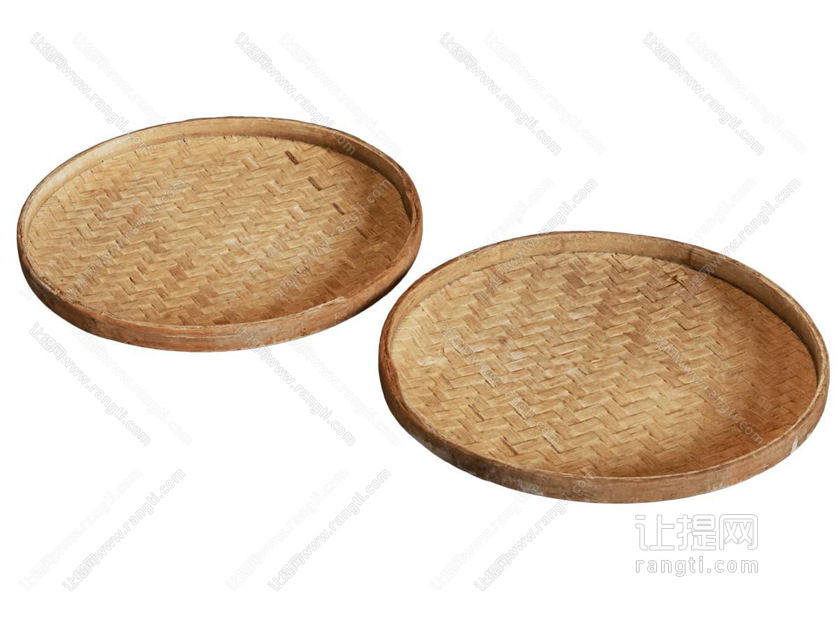 中式箩筐 竹编小品 编织收纳筐