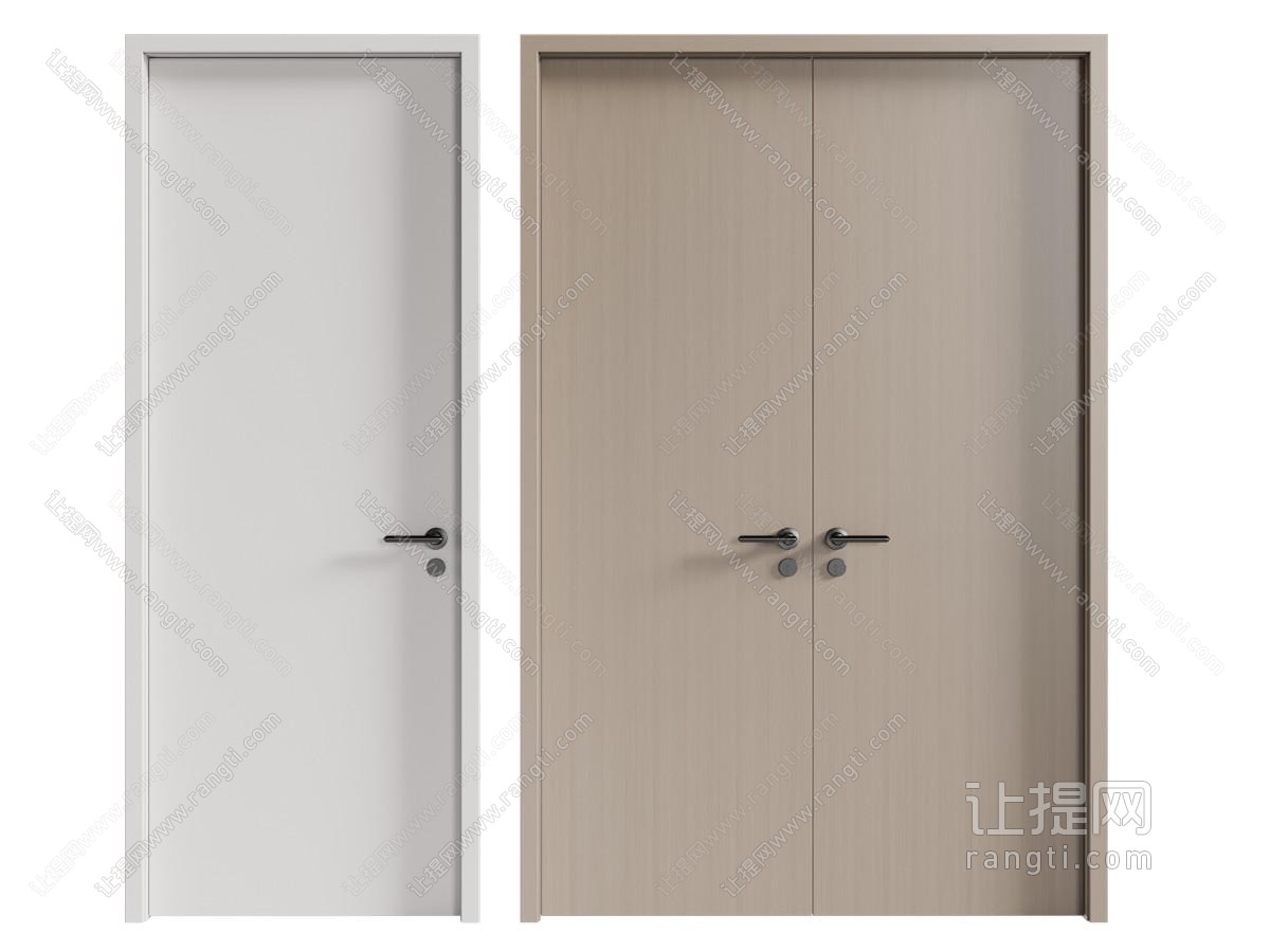 现代木门 双开门 平开门 房门