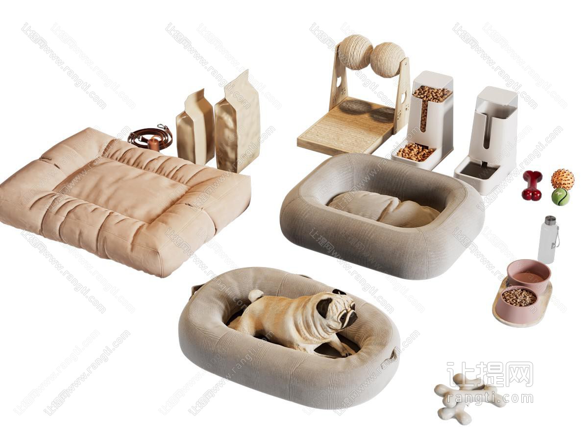 现代猫窝 猫粮 宠物生活用品