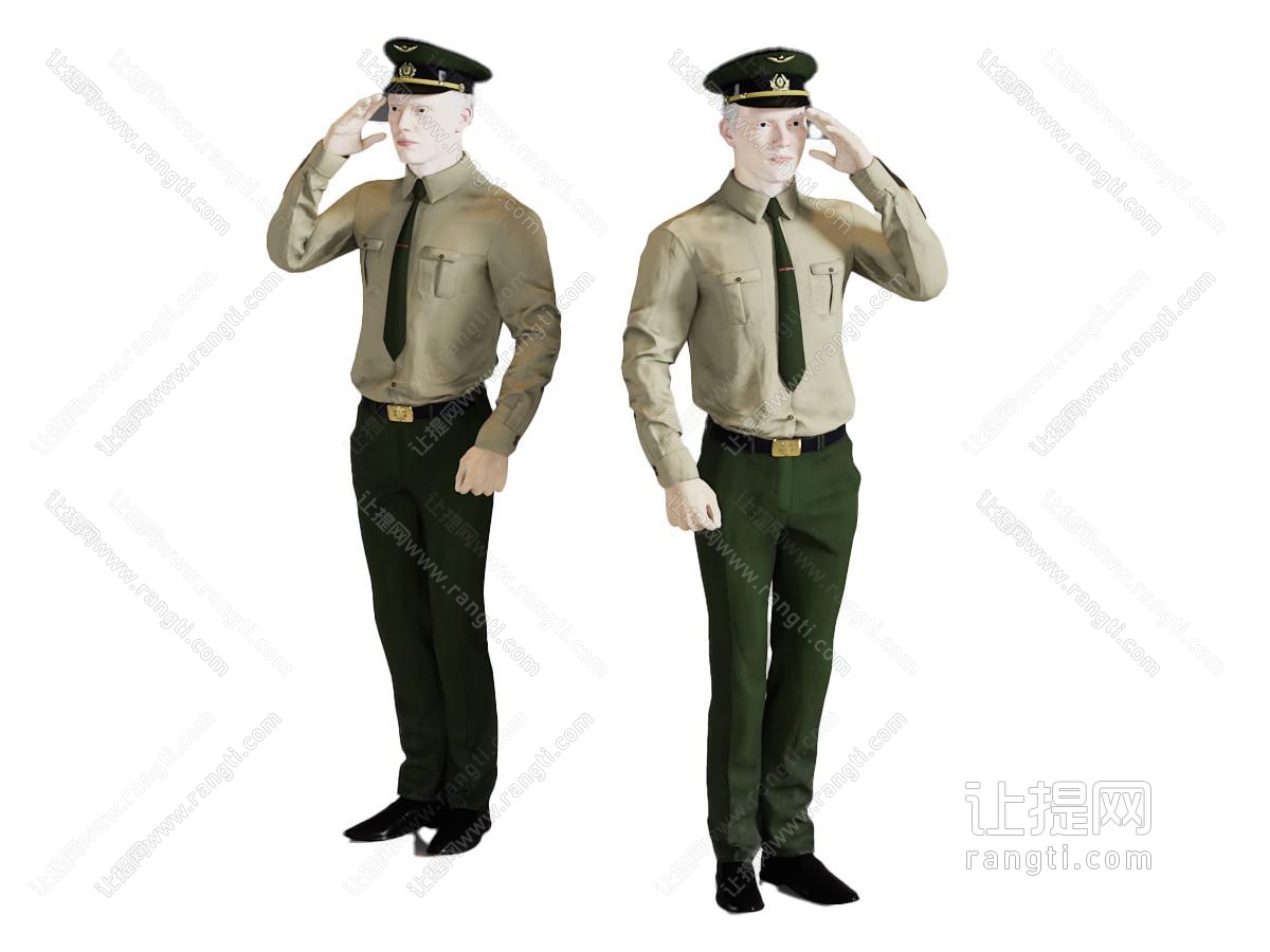 现代警察 保安 男人 人物