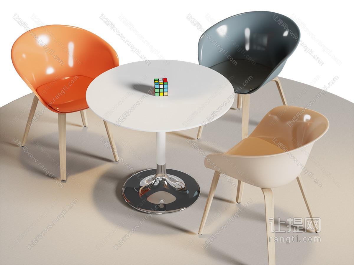 现代商务洽谈休闲桌椅组合
