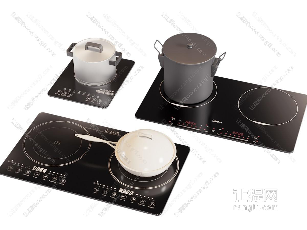 现代电磁炉 锅具 厨房电器