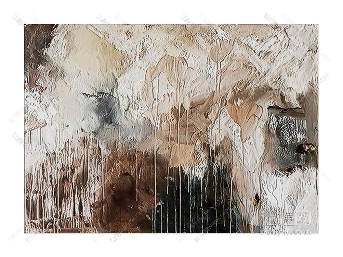 现代抽象装饰挂画 肌理画