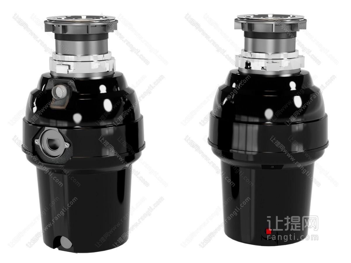 现代黑色垃圾食物处理器