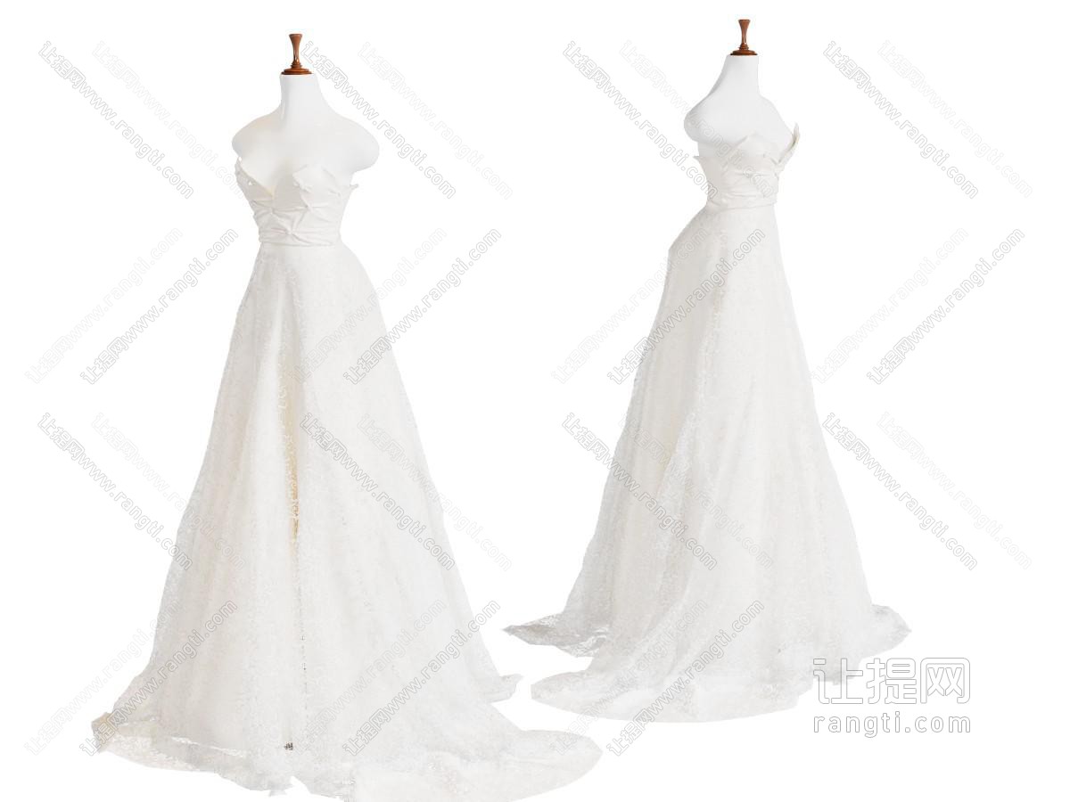 现代白色婚纱 衣服