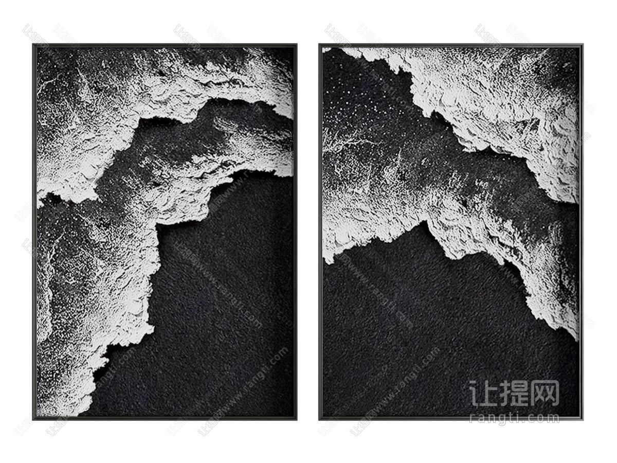 现代黑白装饰挂画