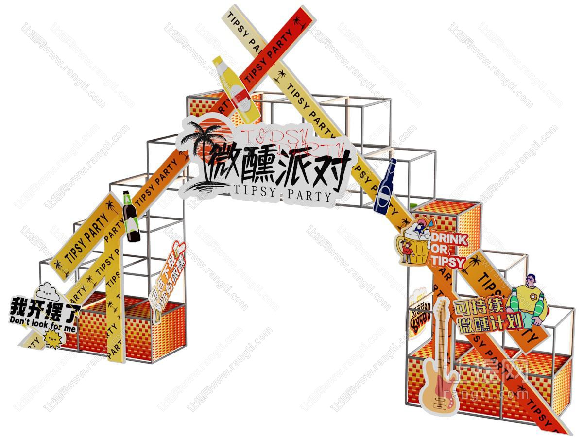工业风loft活动大门 美陈