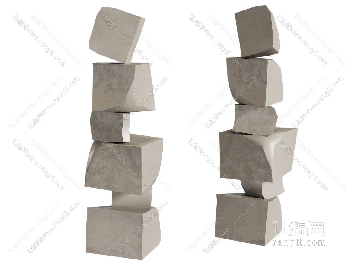 现代石头雕塑雕刻摆件组合