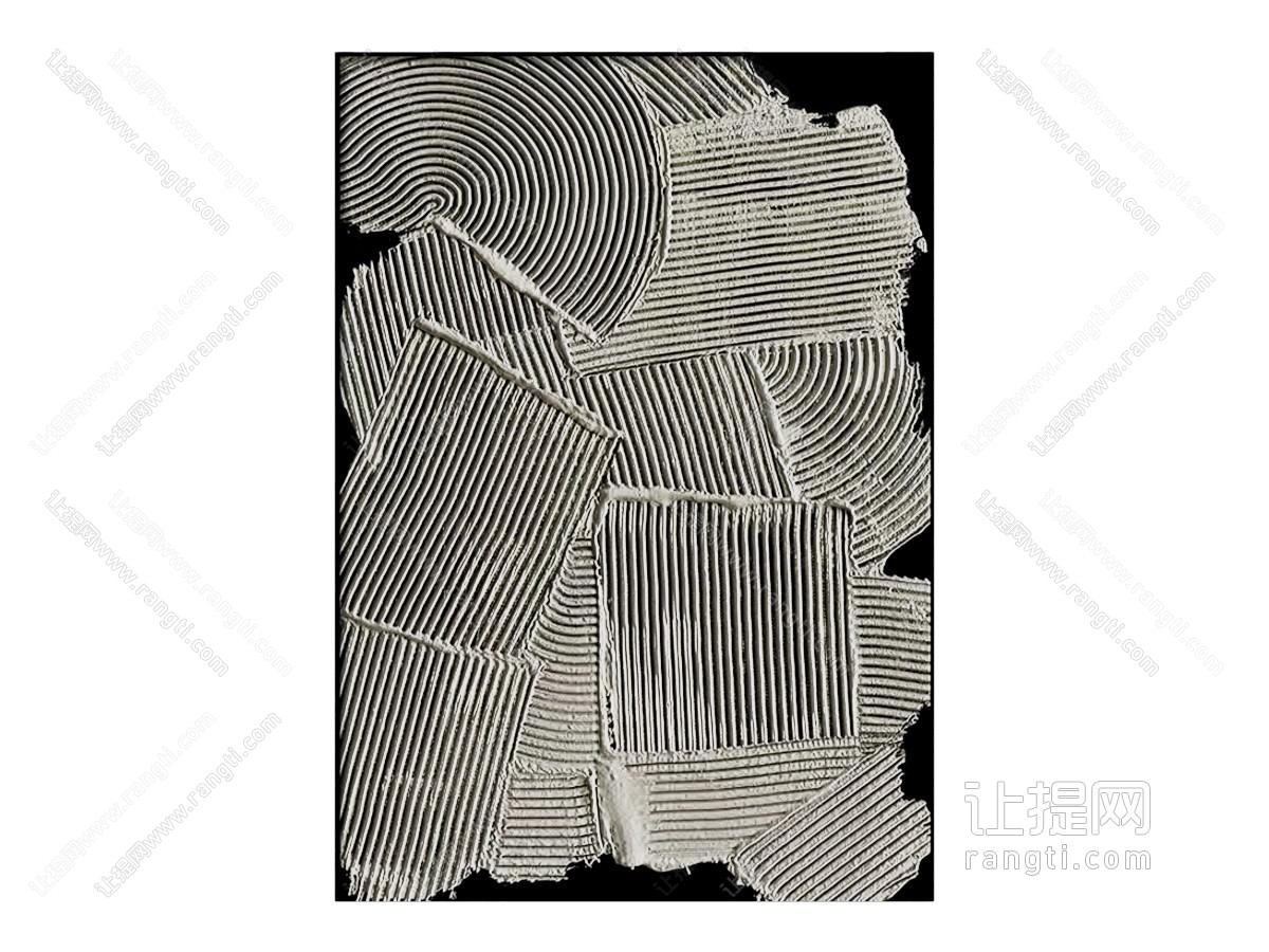 现代装饰挂画 肌理画
