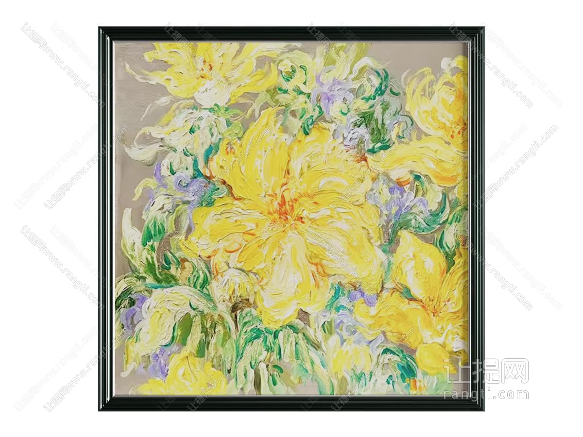 法式花卉装饰挂画 油画