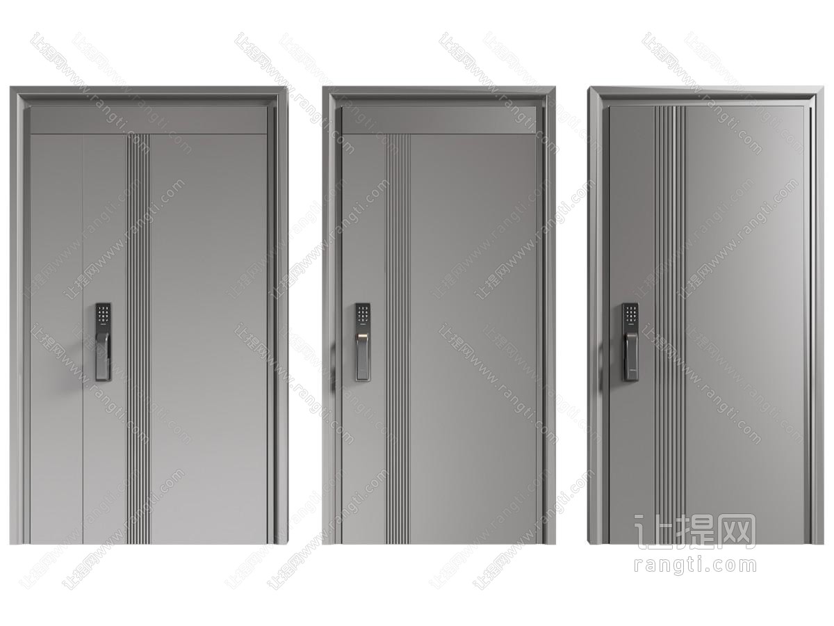 现代密码锁指纹锁防盗门 入户门 平开门