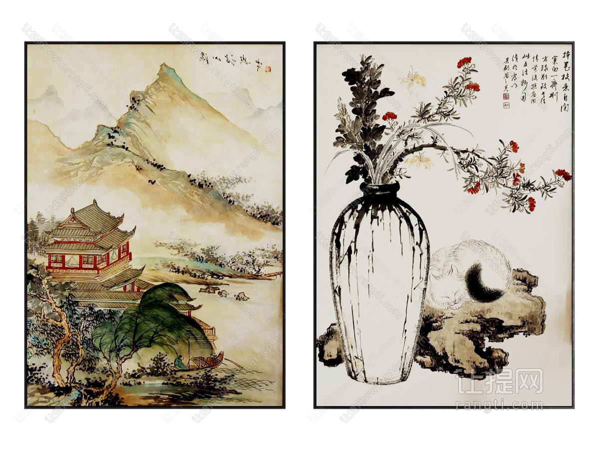 新中式装饰挂画