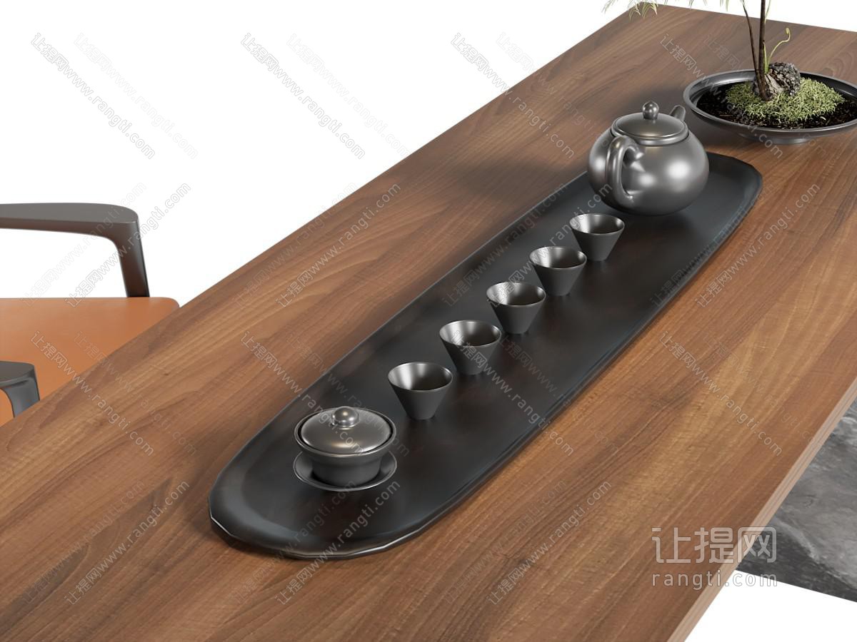 新中式陶瓷托盘 茶壶 茶杯 茶具杯子
