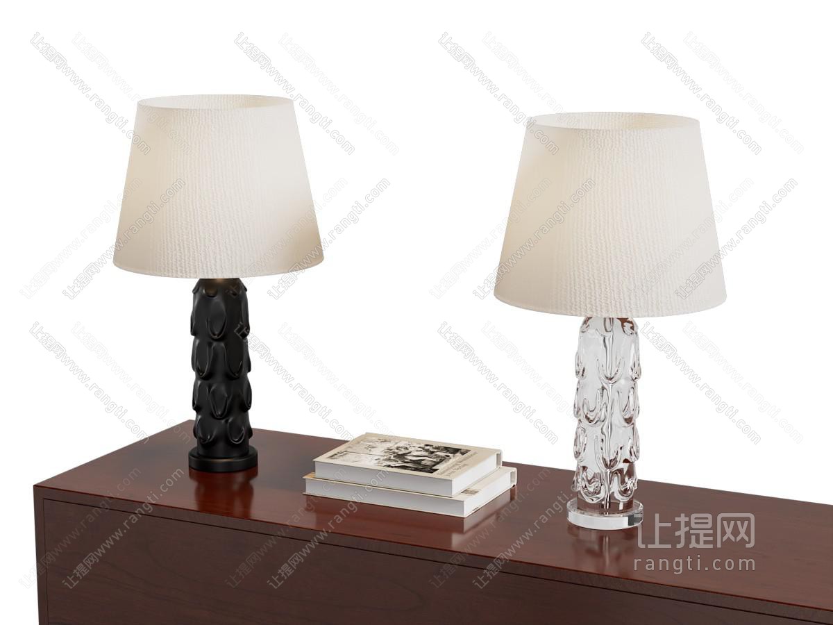 现代玻璃灯柱台灯