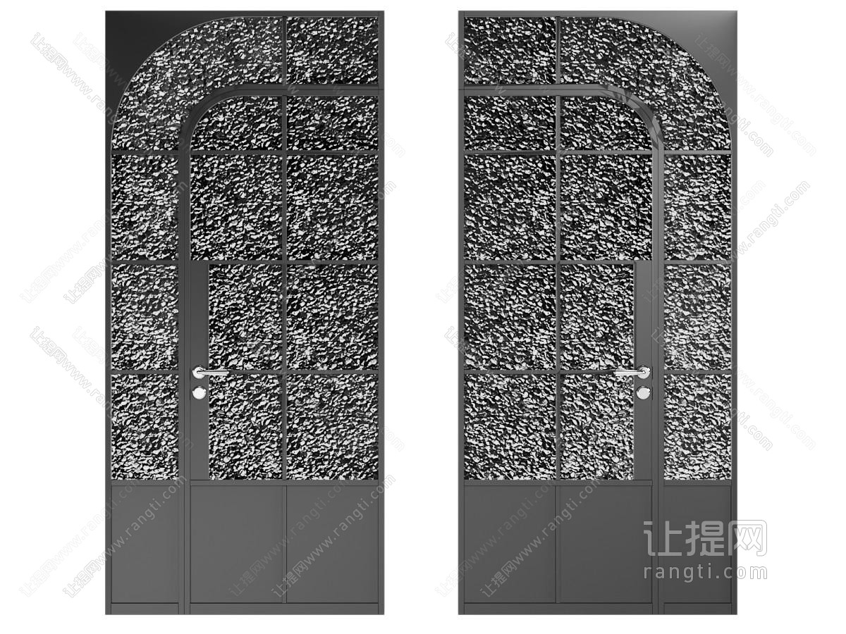 法式玻璃平开门