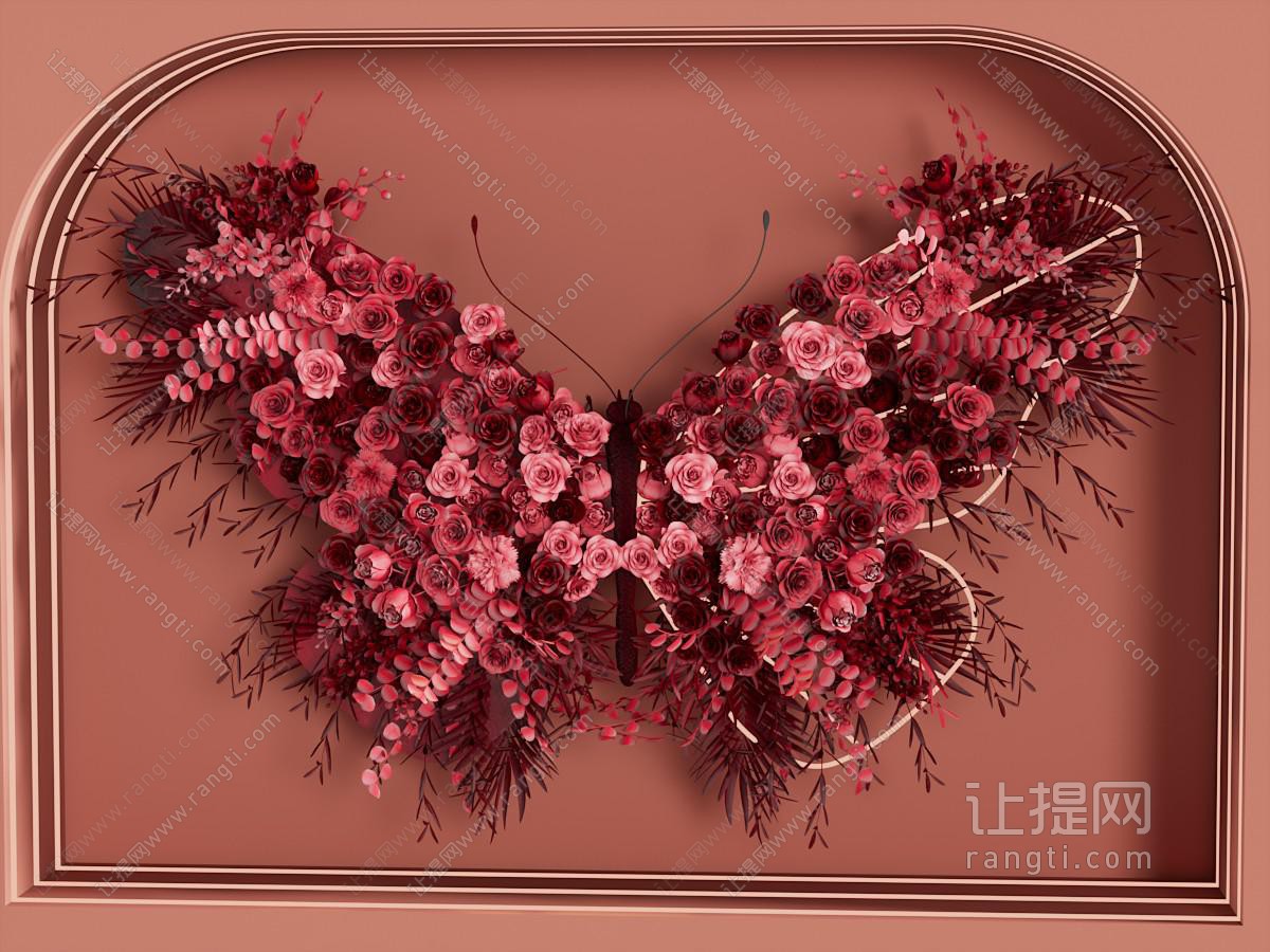 现代蝴蝶橱窗 美陈