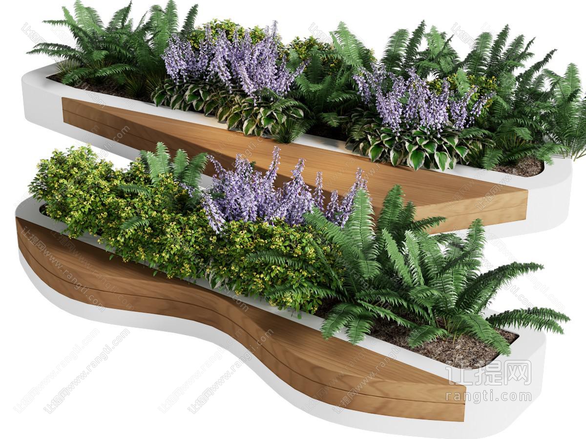 现代户外景观花草花卉公共椅子