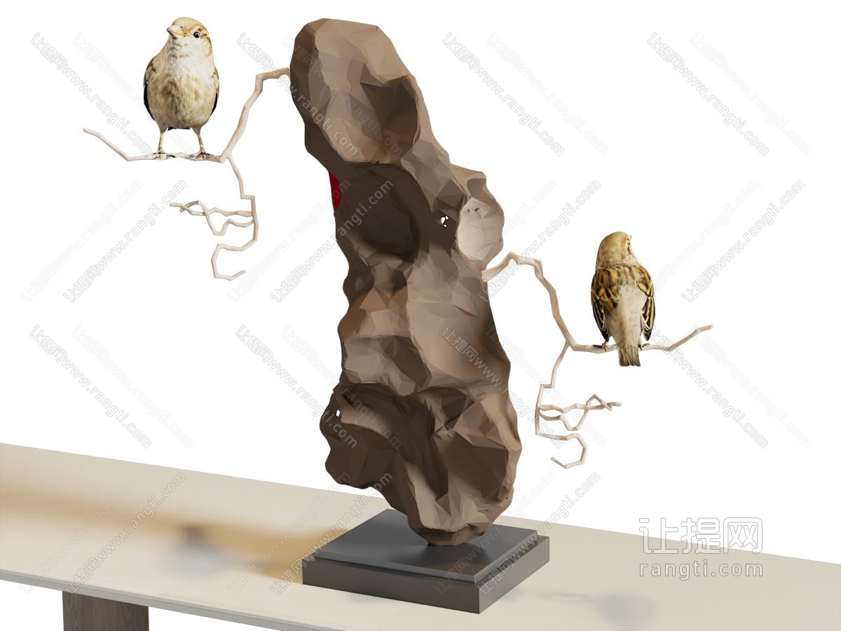 新中式假山 雕塑雕刻 摆件组合