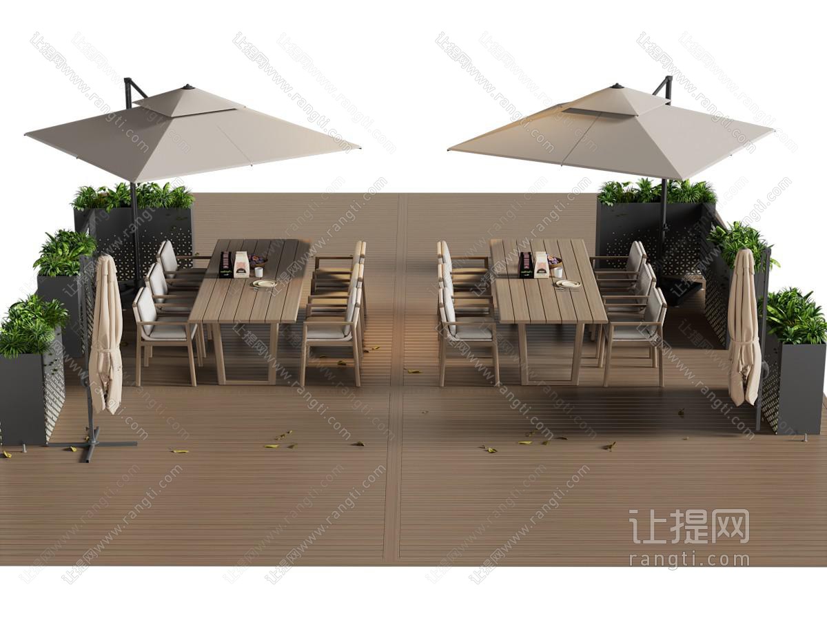 现代庭院休闲餐桌椅组合