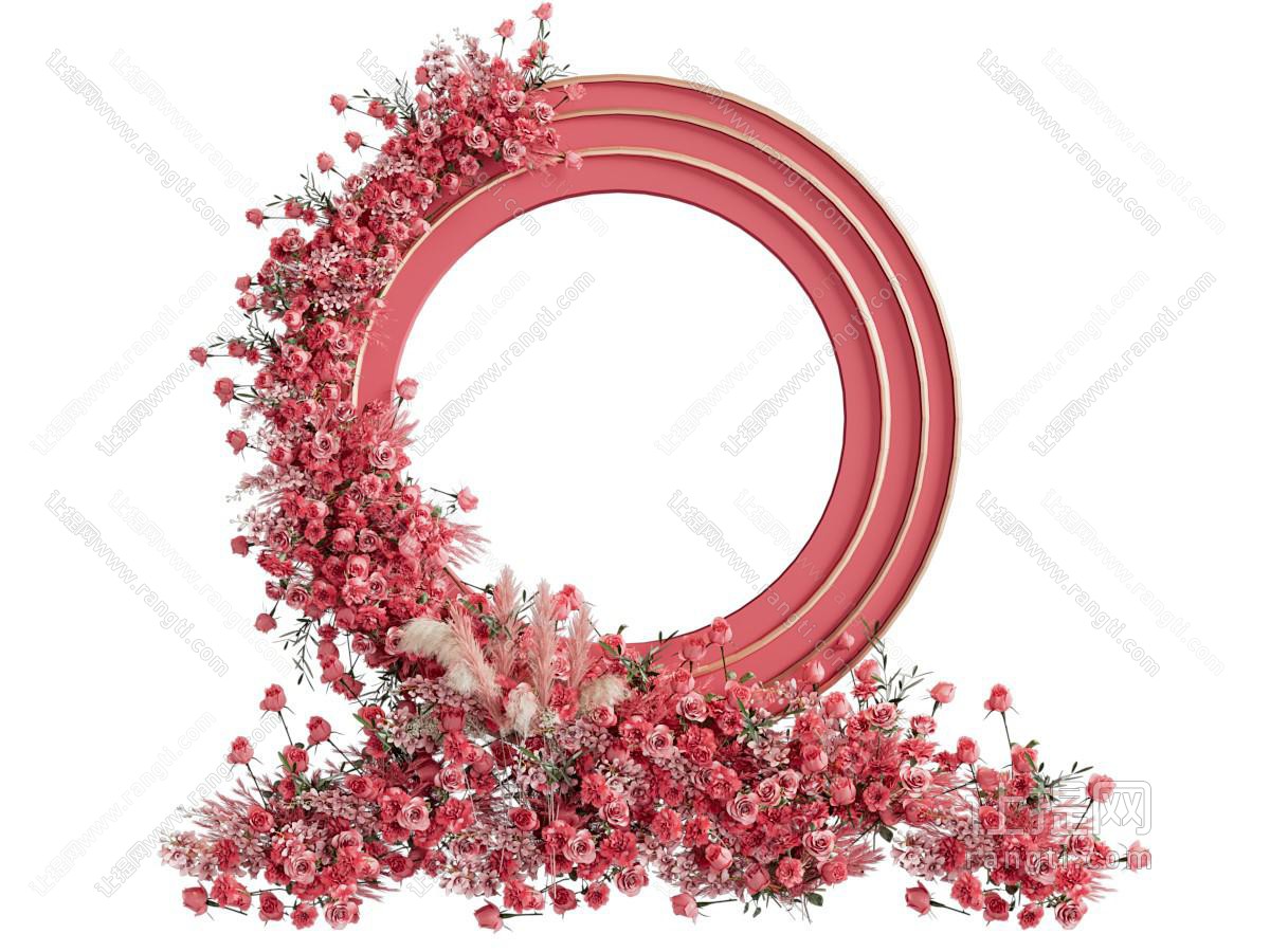 现代花卉美陈 摆件组合