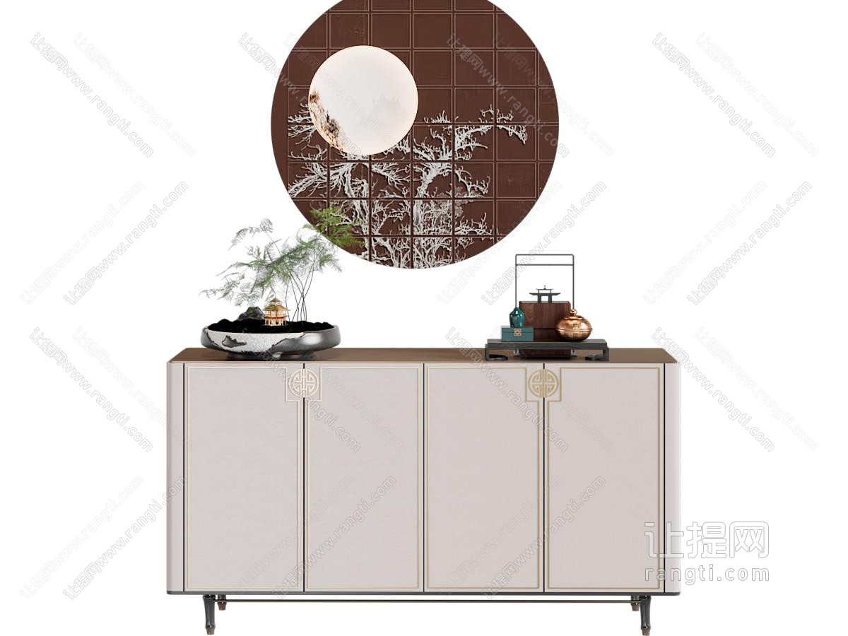 新中式玄关柜 边柜