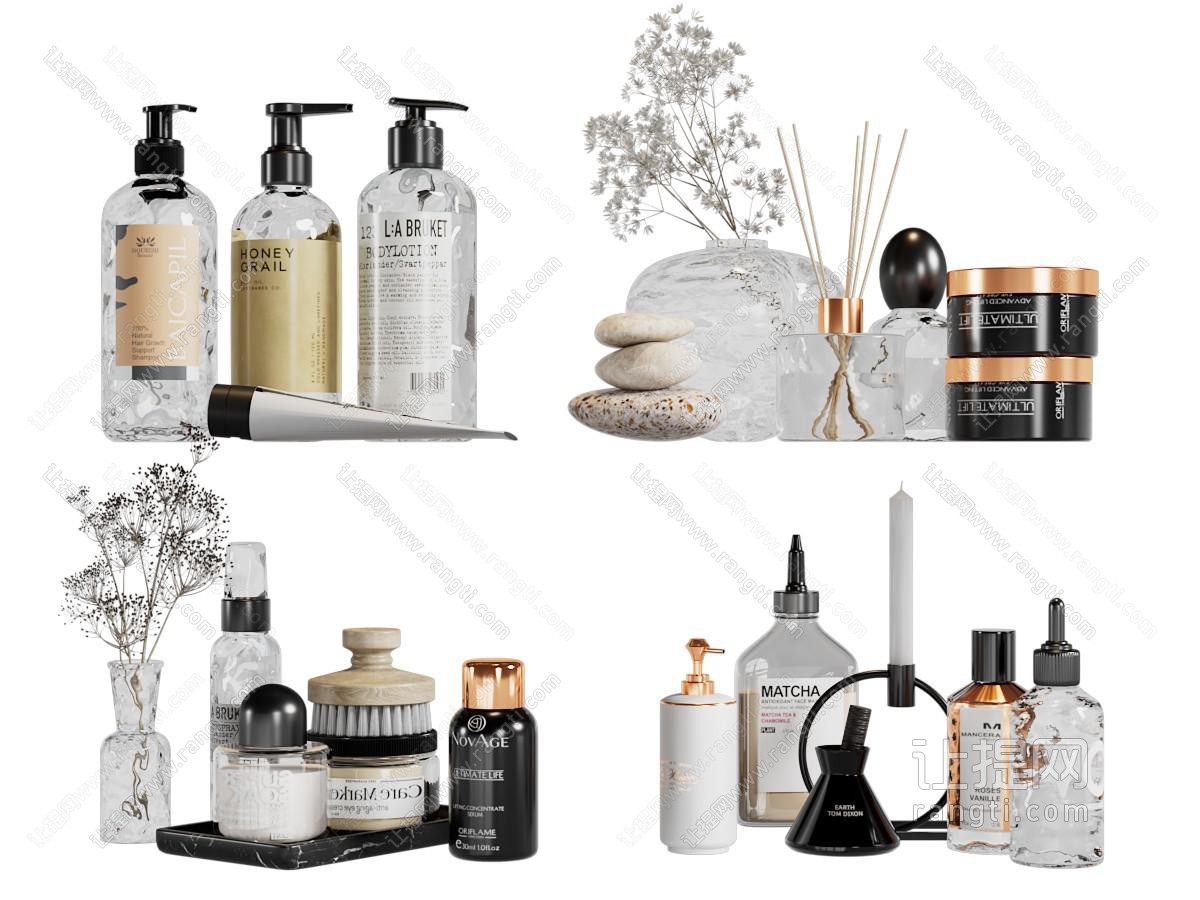 现代洗护用品 香薰 烛台 卫浴小件