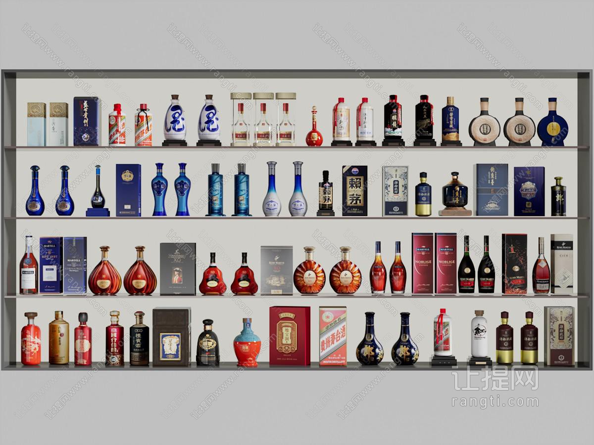 中式陶瓷白酒酒瓶 摆件组合