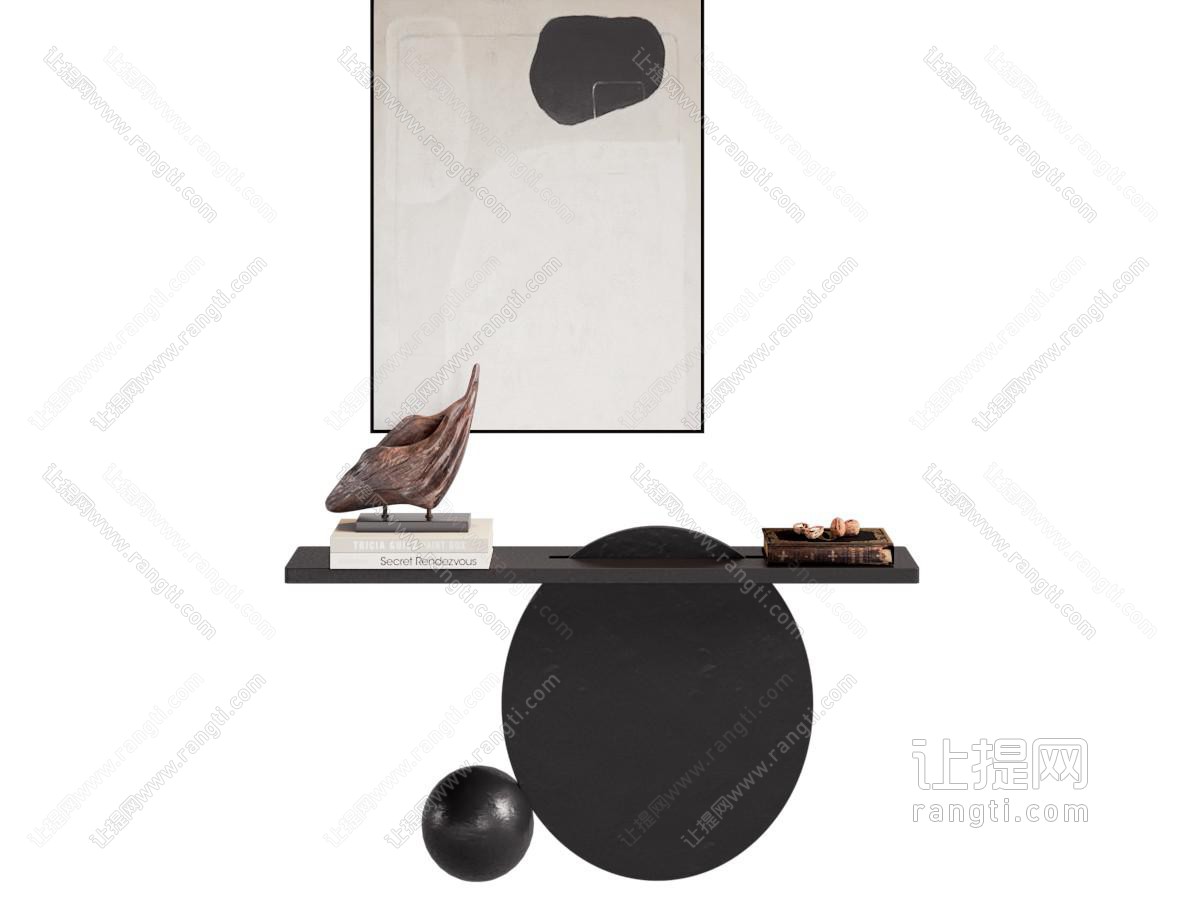 现代端景台 挂画