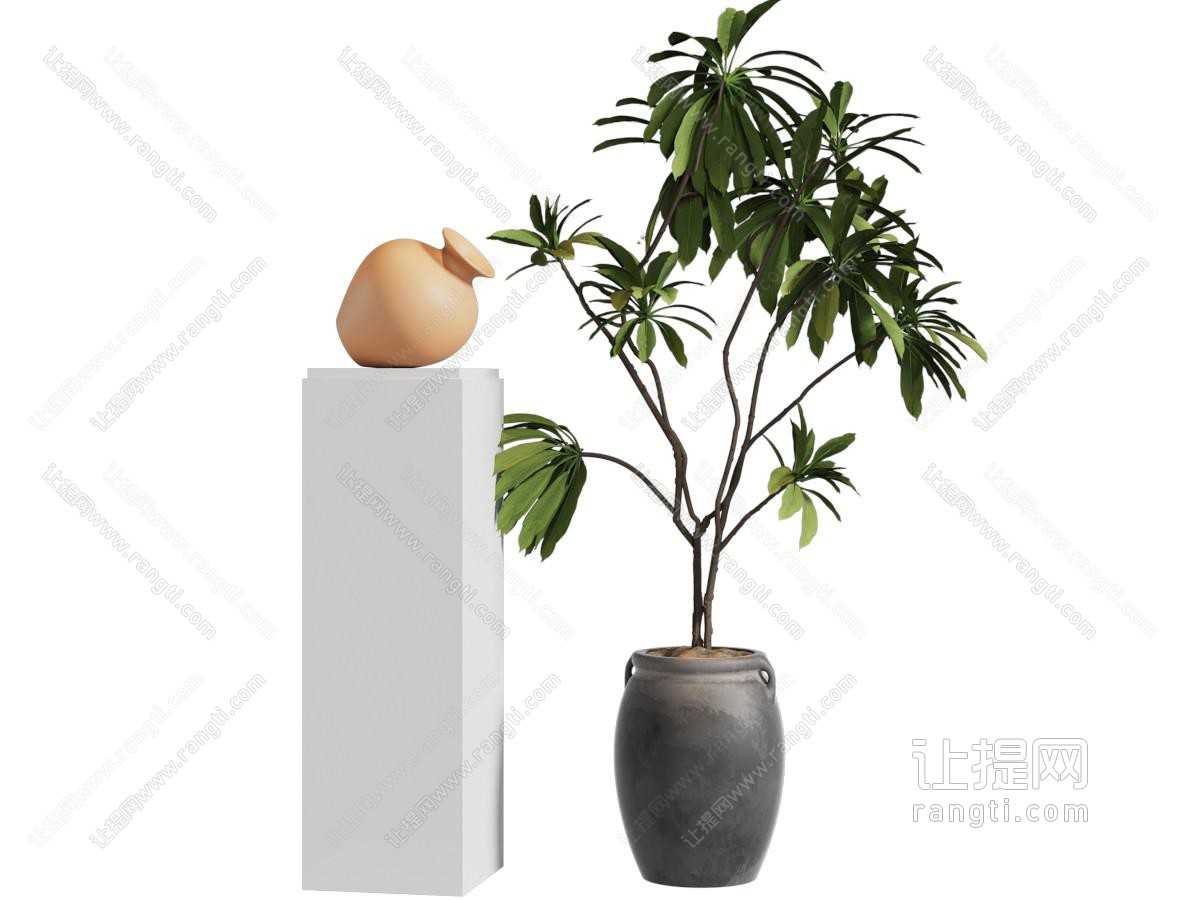 现代陶艺花瓶花卉 花盆盆景盆栽植物