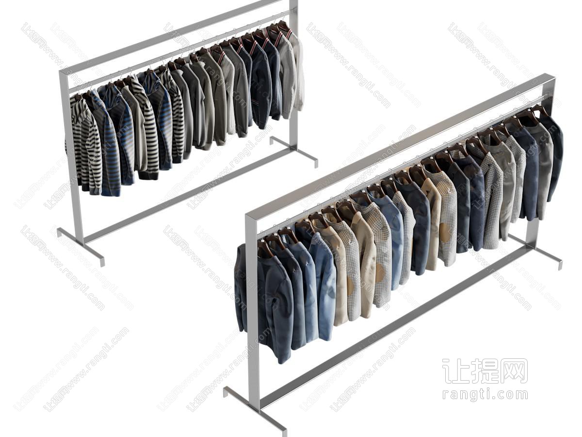 现代衣架衣服
