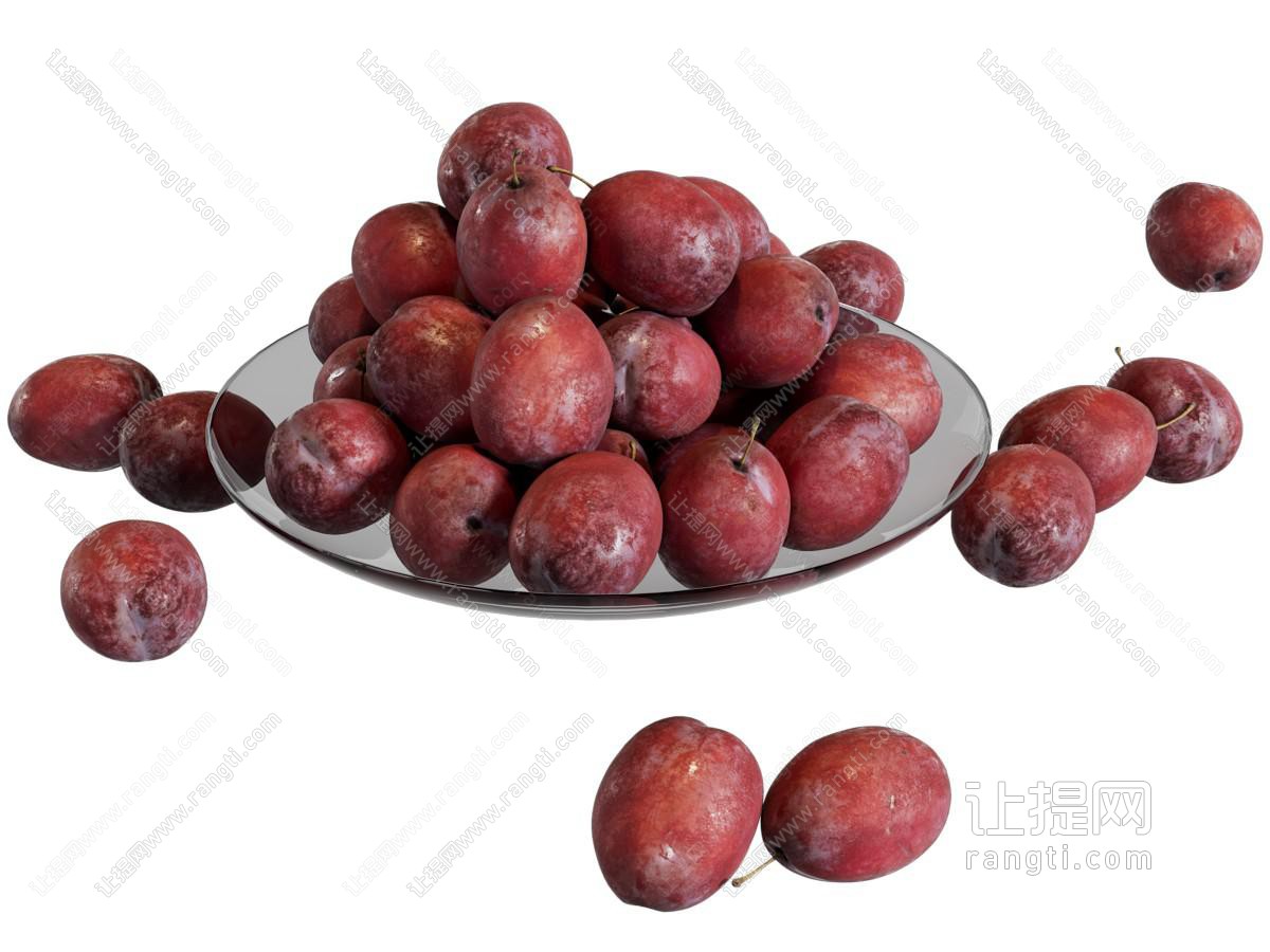 现代盘装西梅 水果食物