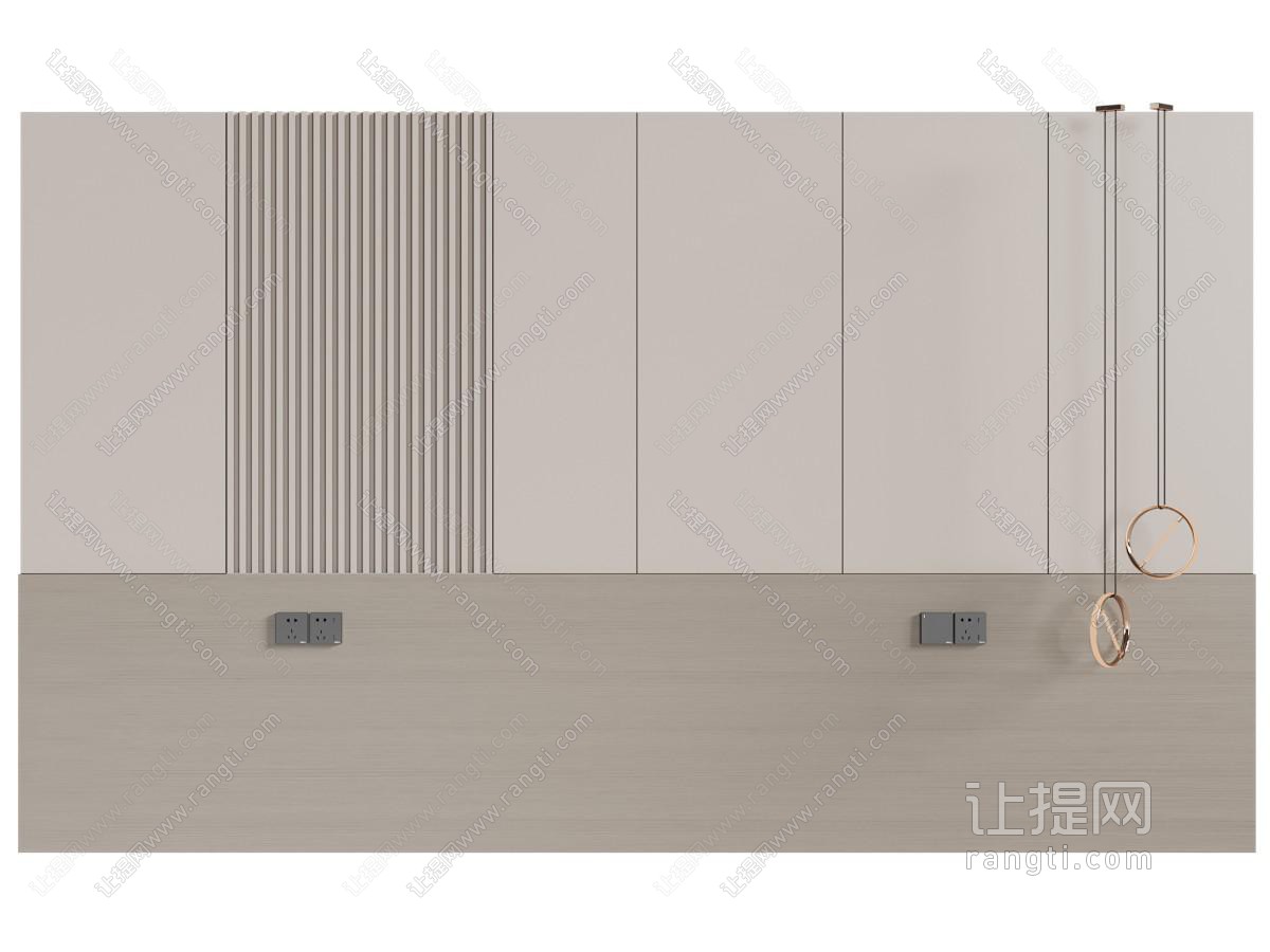 现代实木背景墙