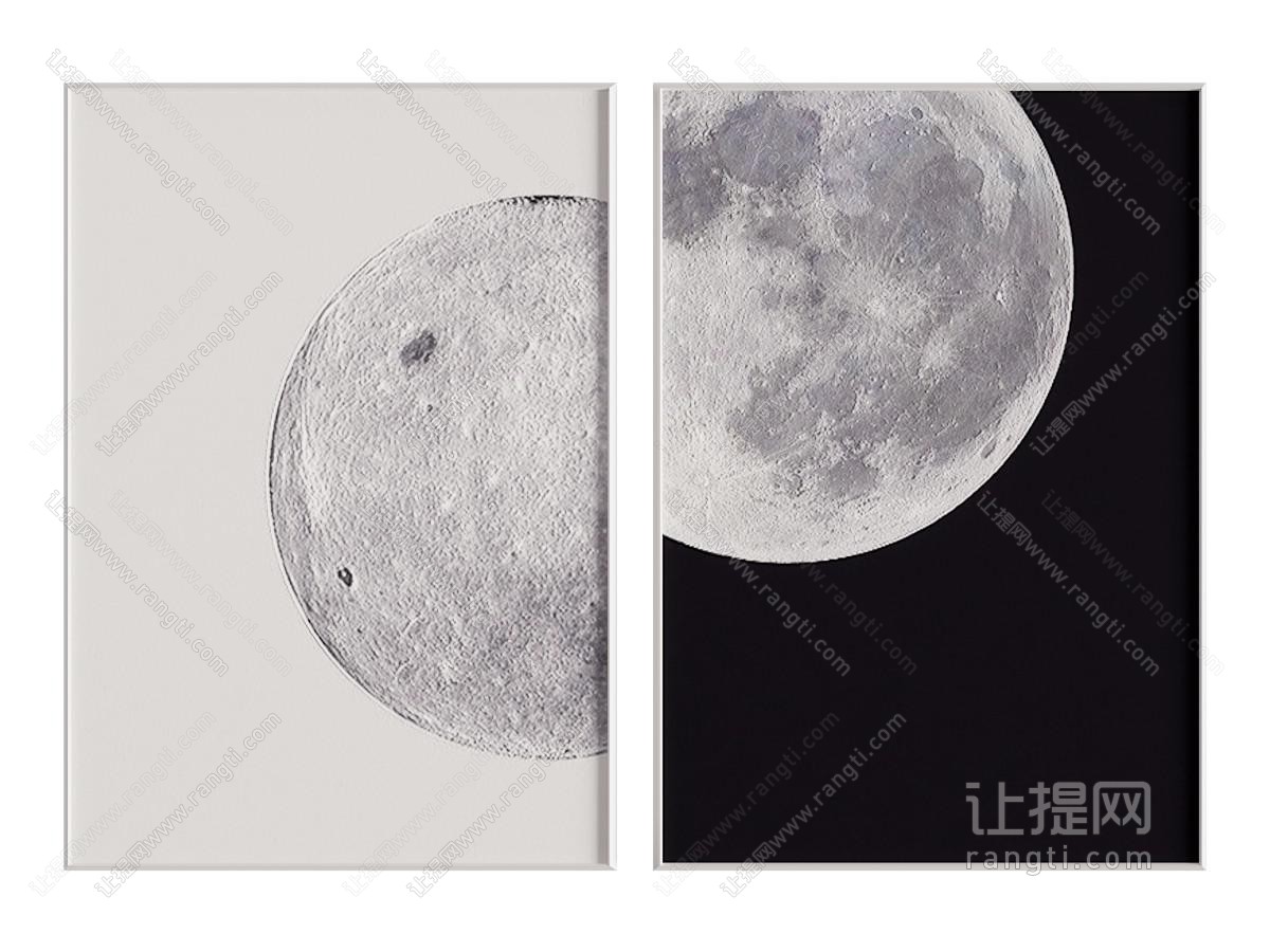 现代黑白装饰挂画 肌理画