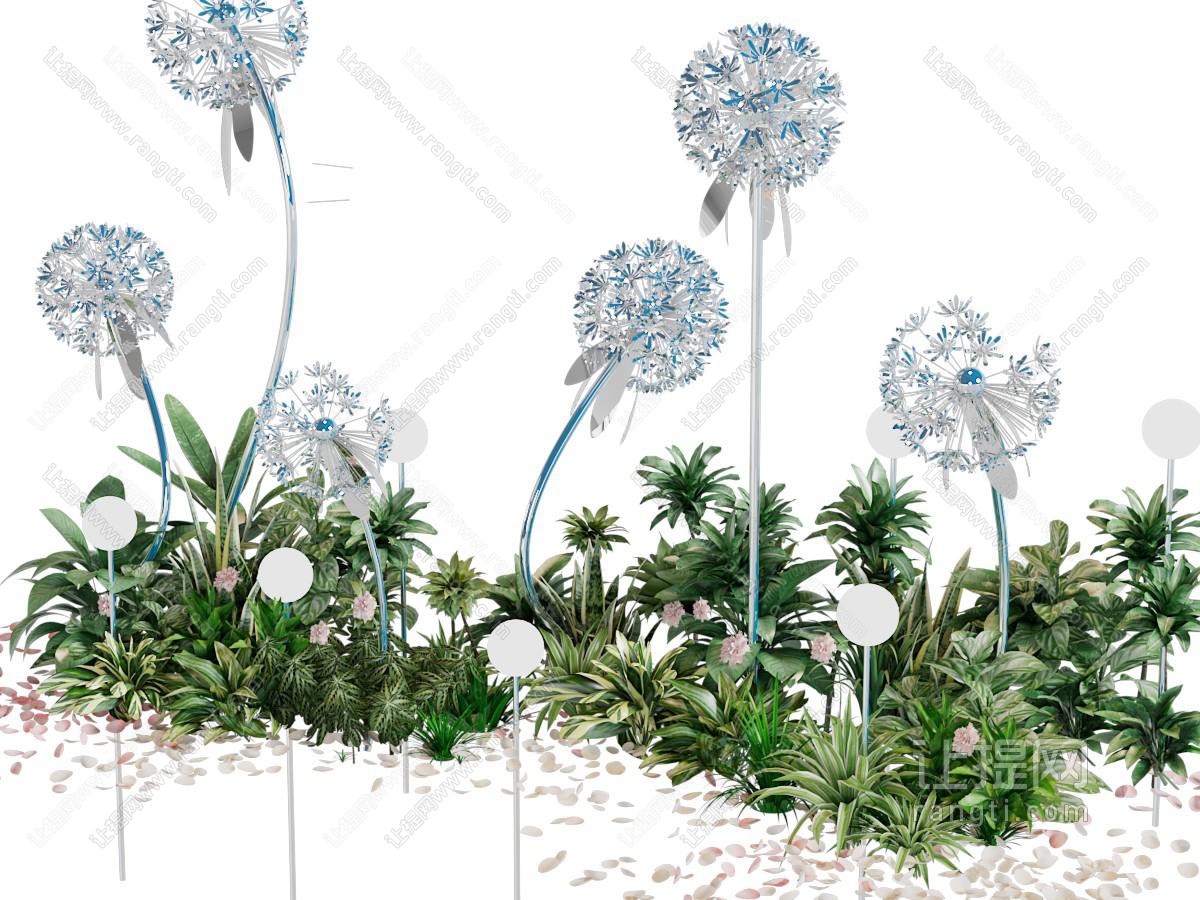 现代花草蒲公英美陈