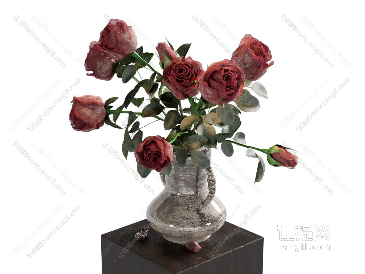 现代花瓶花卉