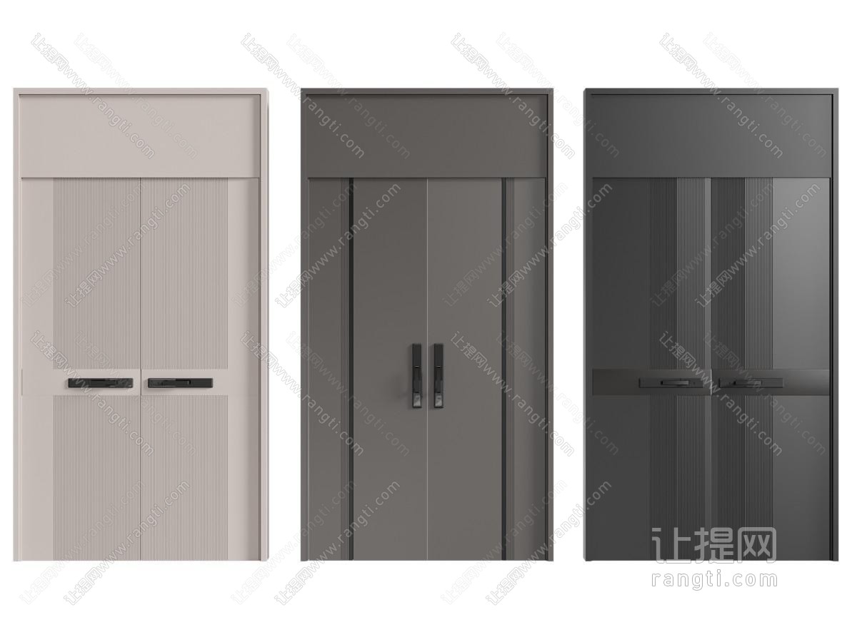 现代双开门 大门 防盗门 入户门