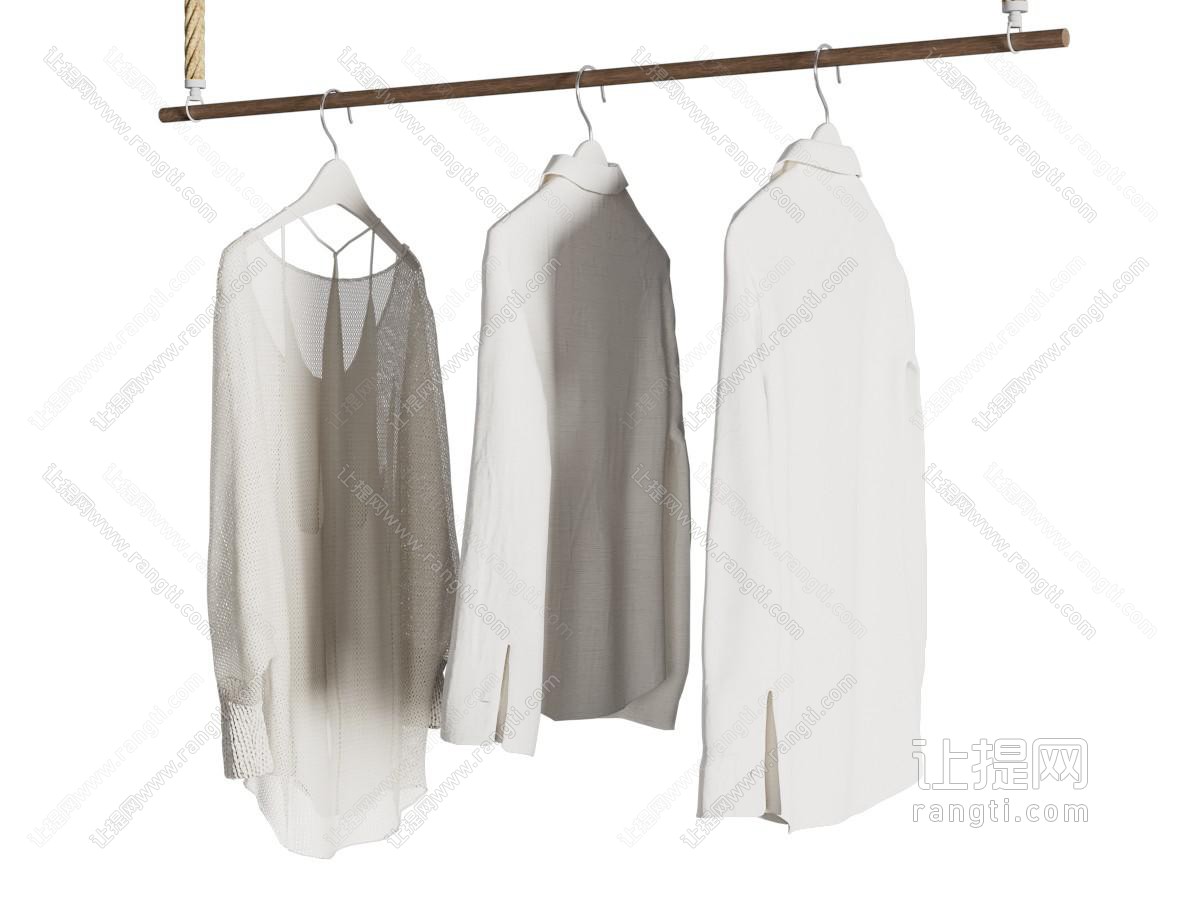 现代衣架上的衣服