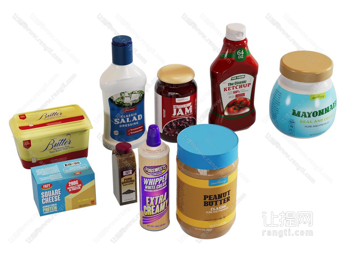 现代调料瓶 调味品 厨房用品