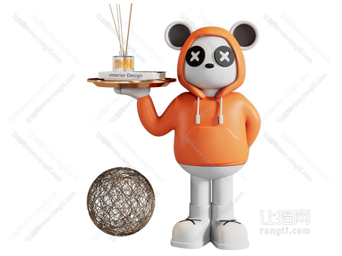 现代卡通小熊雕塑雕刻