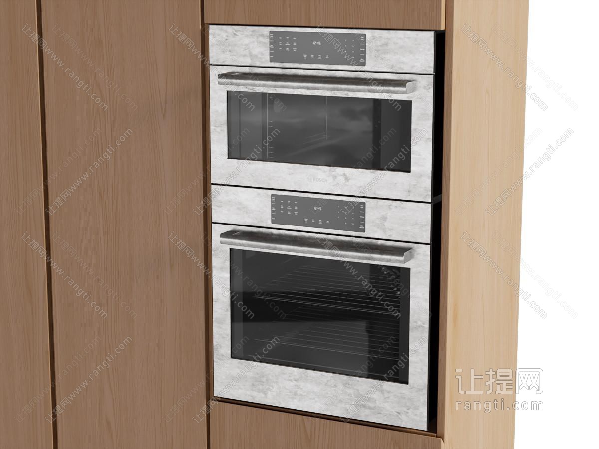 现代嵌入柜体的烤箱 厨房电器