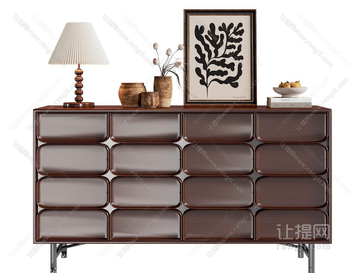 现代中古风玄关柜 边柜